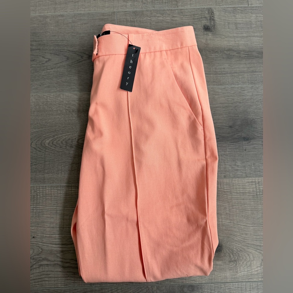 Theory Melon pants with pleat Size 12 NWT